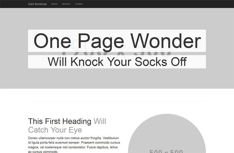 scroll website template